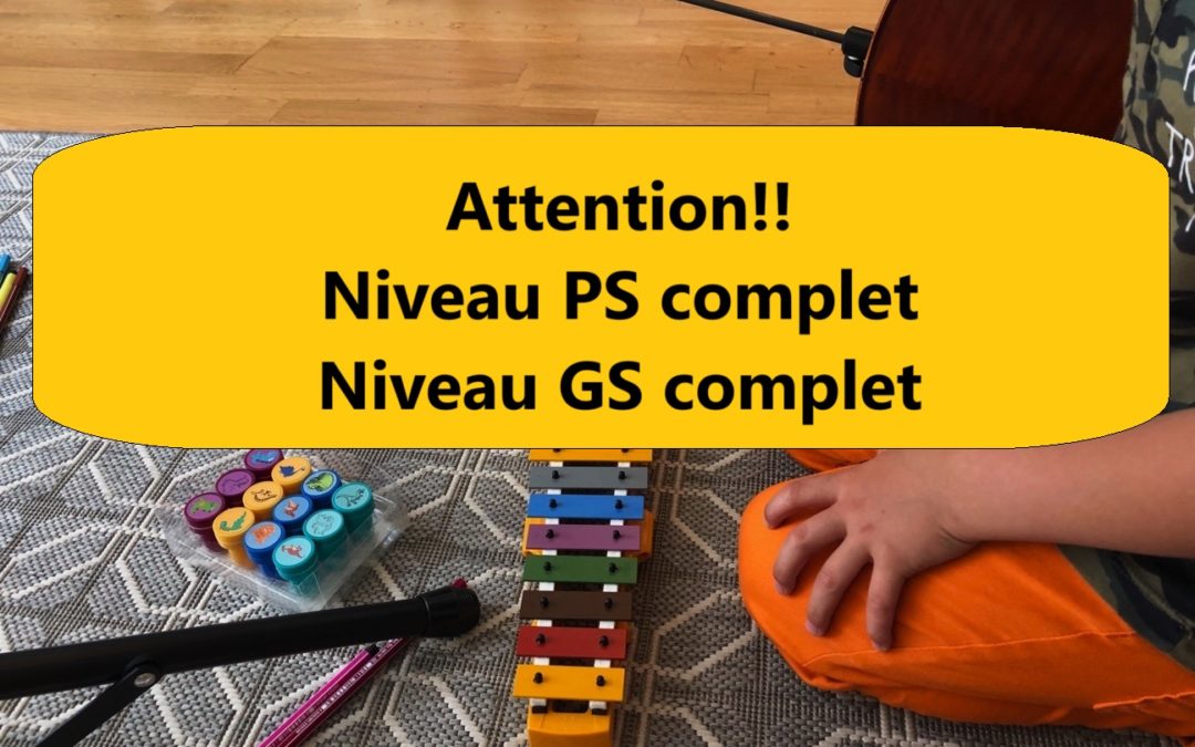 GS/PS sont complets!! – Éveil musical pour les élèves de maternelle